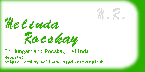 melinda rocskay business card